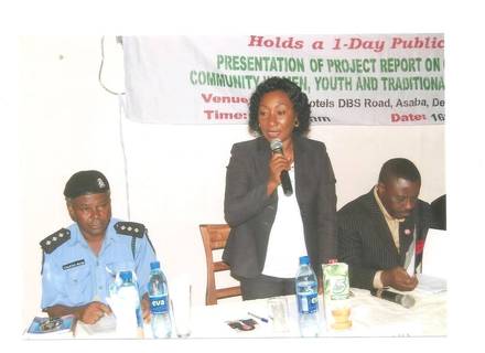 The Executive Director of IMPACT giving the opening remark at the public presentation of the project report.