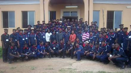 Resource persons with NSCDC officers and men at a capacity building workshop.