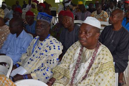 A cross-section of community members seated at the outreach forum.