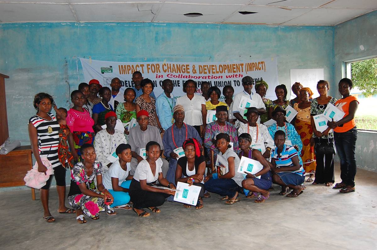Participants at a training workshop on non-violent conflict management, Ukwuani community, Delta State.